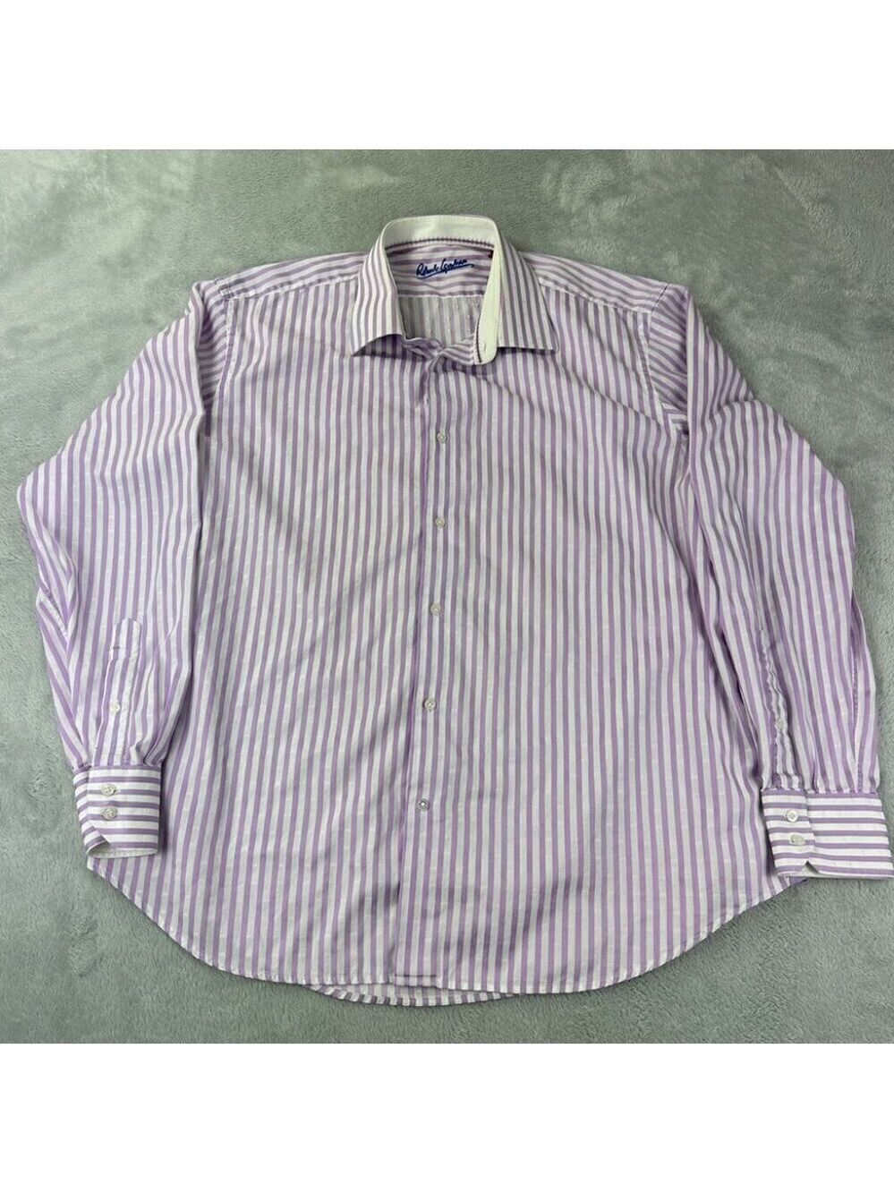 Robert Graham Stripped Long Sleeve Dress Shirt Men’s Size XL